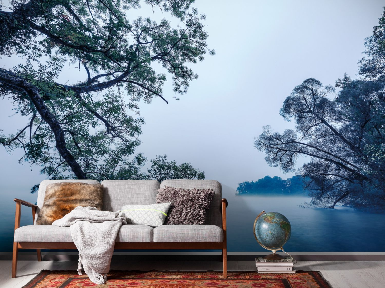 Sanders & Sanders fotobehang landschap met water blauw - 400 x 250 cm - 612490