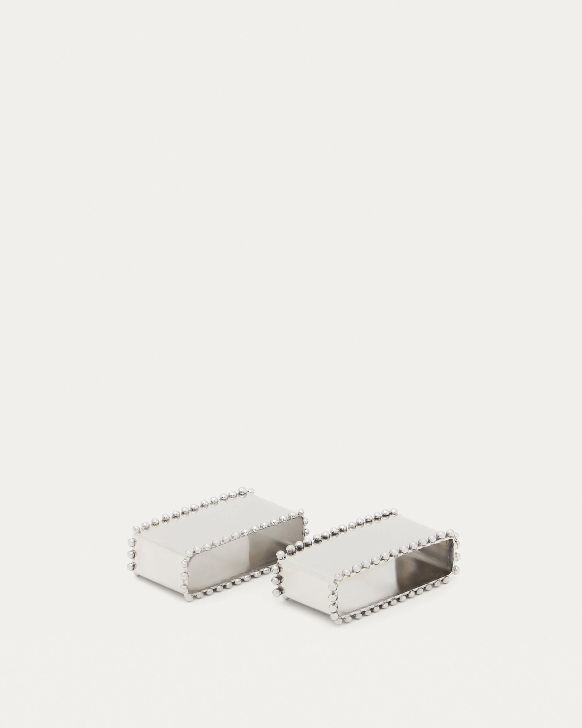 Nirela set of 2 stainless steel napkin rings