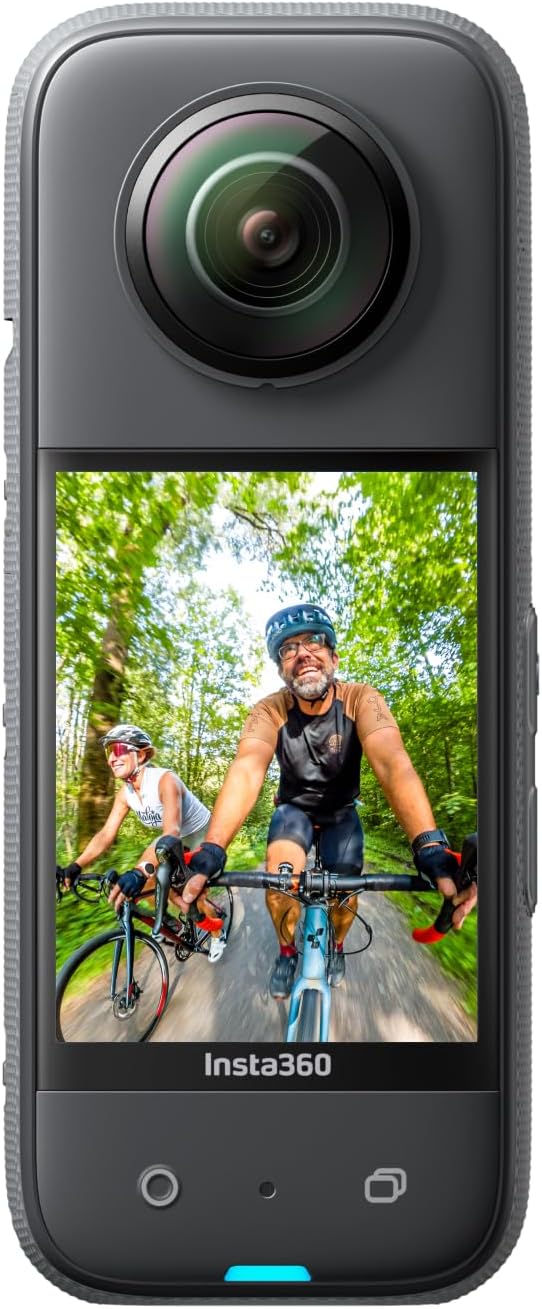 Insta360 X3-360 Action Camera with 5.7K 360 Active HDR Video  4K Single-Lens Camera  Waterproof  FlowState Stabilization  2.29 Touchscreen  AI Editing  for Motorcycle  Wintersports and Vlogging