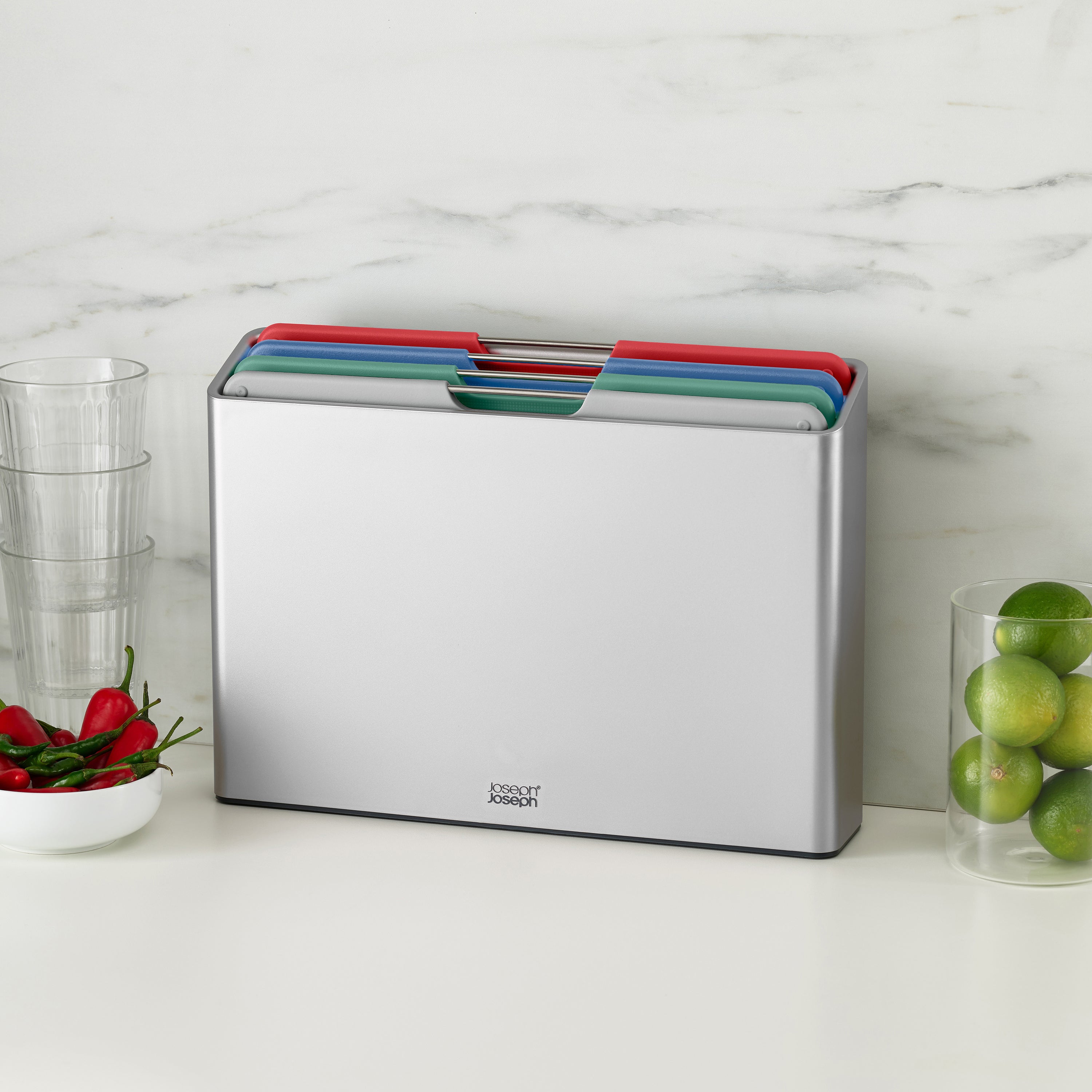 Joseph Joseph Folio Snijplanken - Set van 4 - Silver Coast