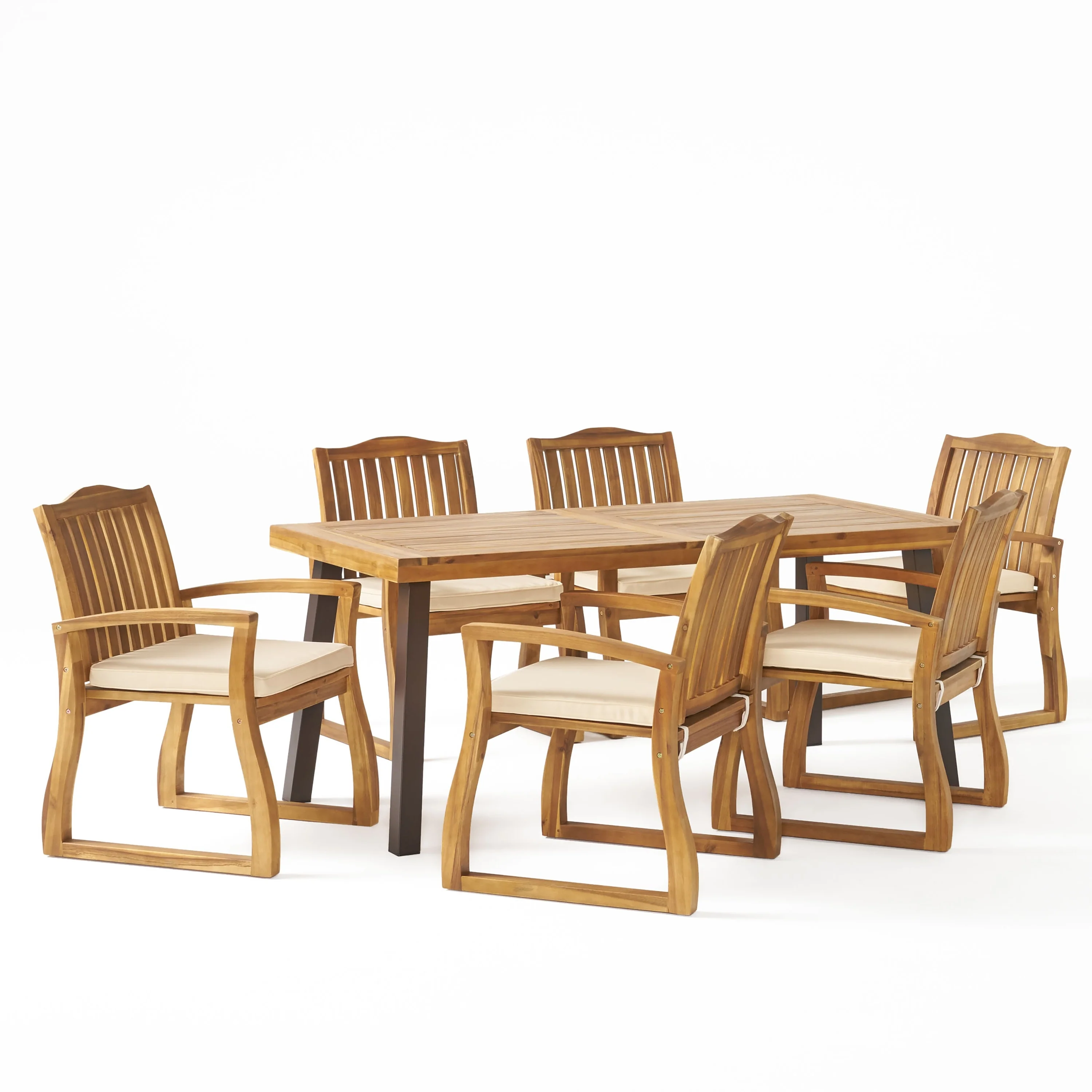 Della Outdoor 7-piece Wood Dining Set by Christopher Knight Home