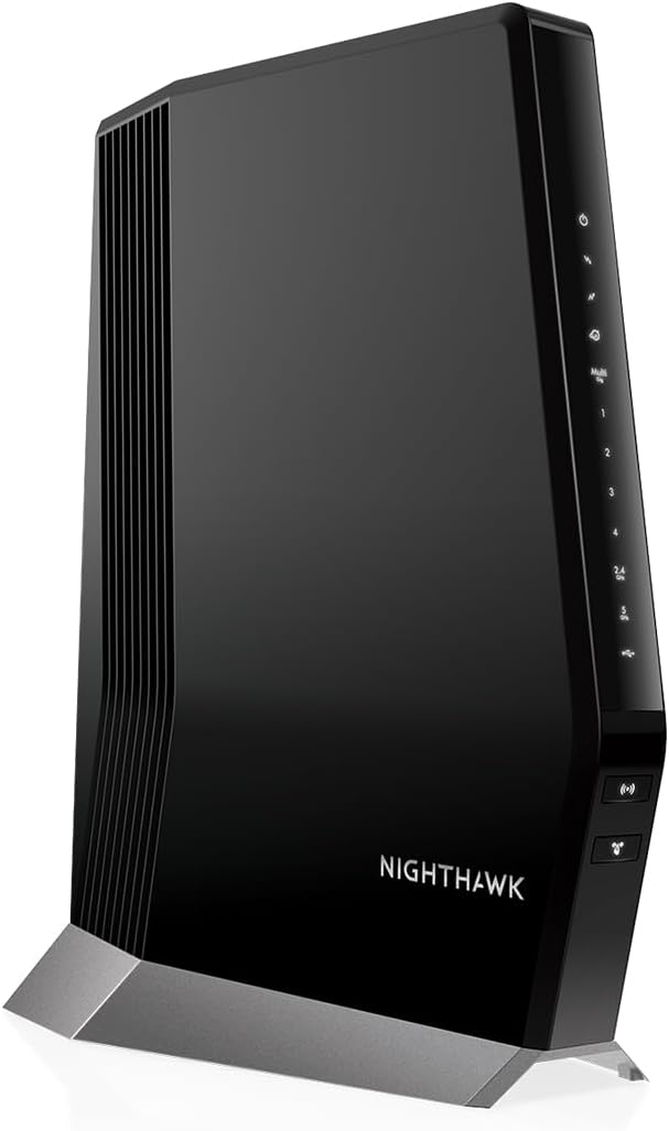 NETGEAR Nighthawk Cable Modem and WiFi 6 Router Combo (CAX80) - Compatible with All Major Cable Providers incl. Xfinity  Spectrum  Cox - Cable Plans up to 6Gbps - AX6000 WiFi 6 Speed - DOCSIS 3.1