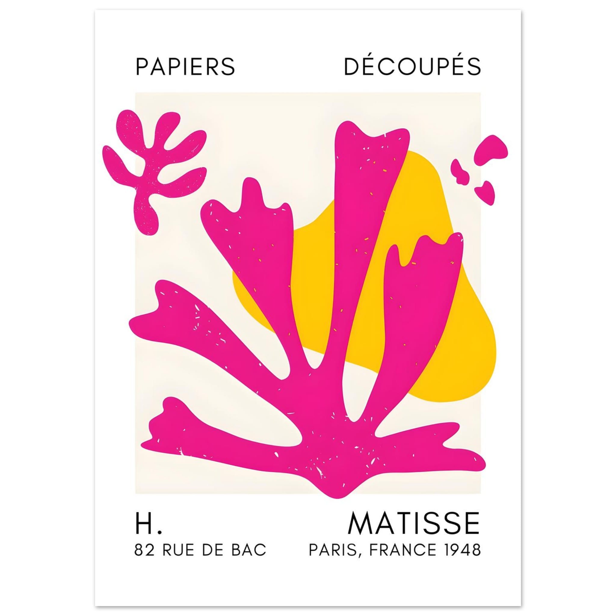 Artfulprints Poster Matisse – Abstract bloom pink  - 50x70 cm - Roze