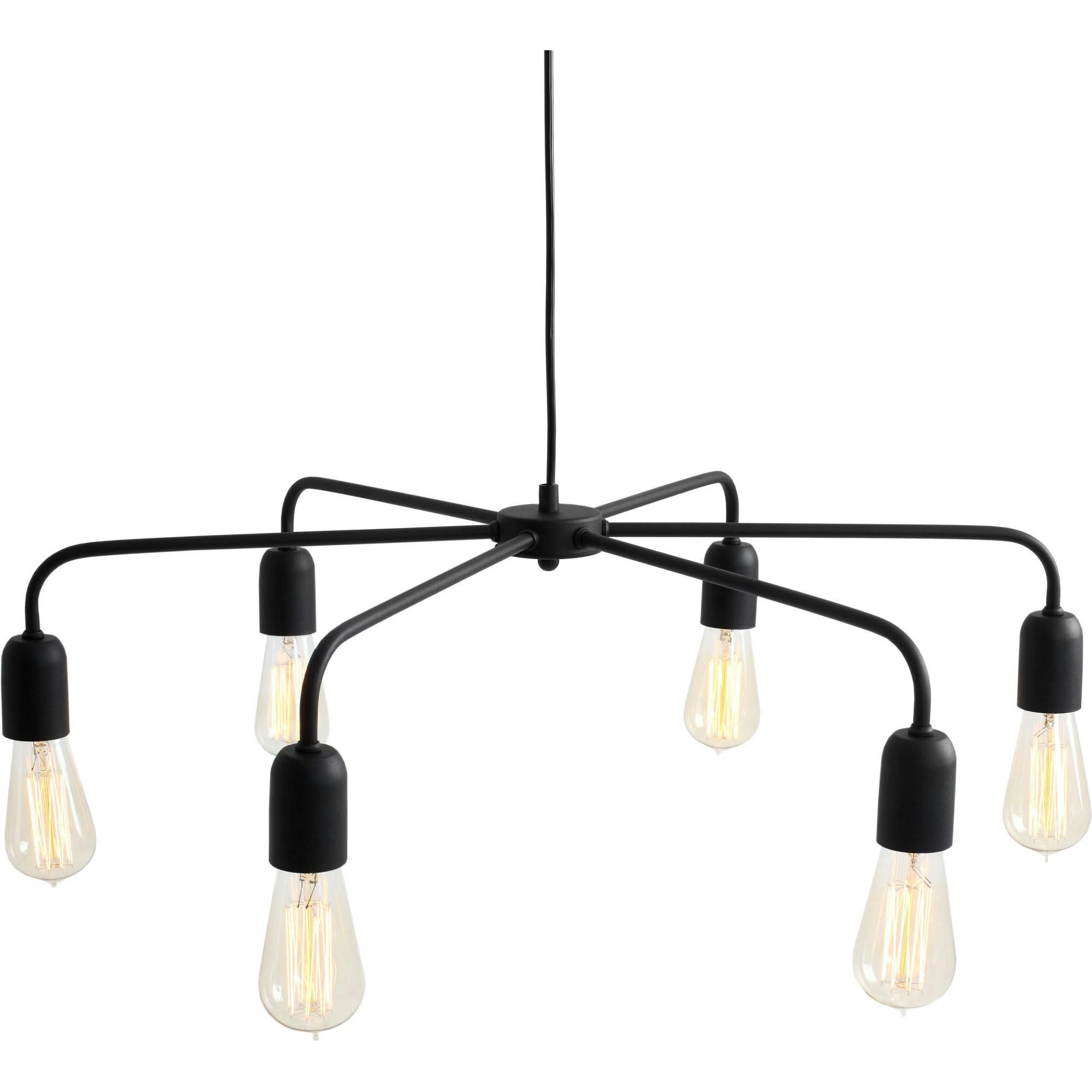 CROSER - Suspension Acier Noir 70x70x15 cm