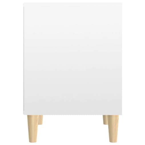 NNEVL Bedside Cabinets 2 pcs High Gloss White 40x35x50 cm