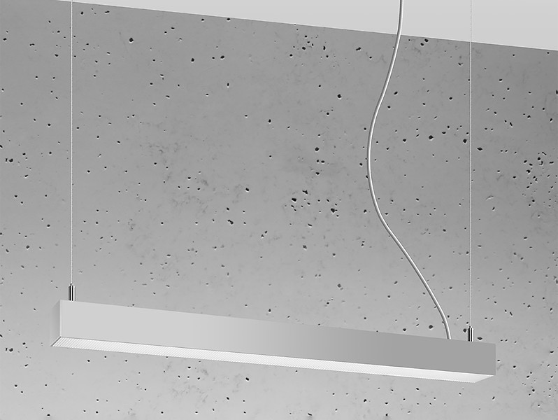 Lampa wisząca Pinne LED aluminiowa szara