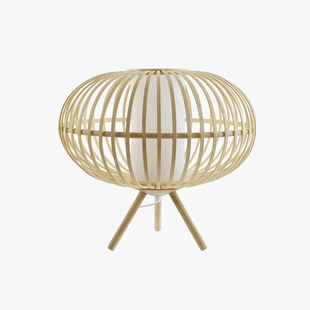 Candeeiro de Mesa Bambu e Tecido ICONIC