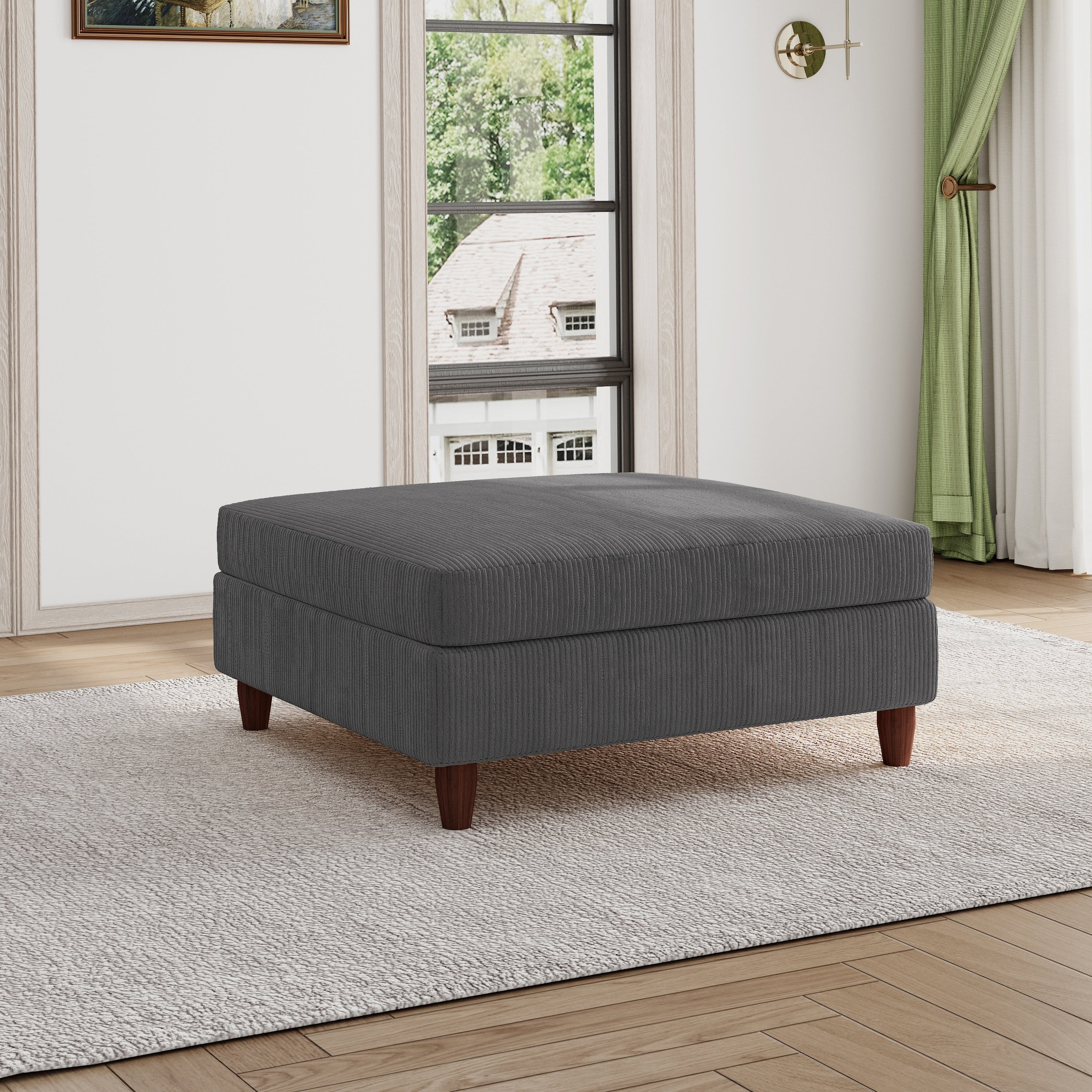 Large Corduroy Ottoman
