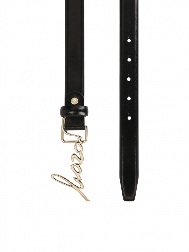 Black belt with fine buckle