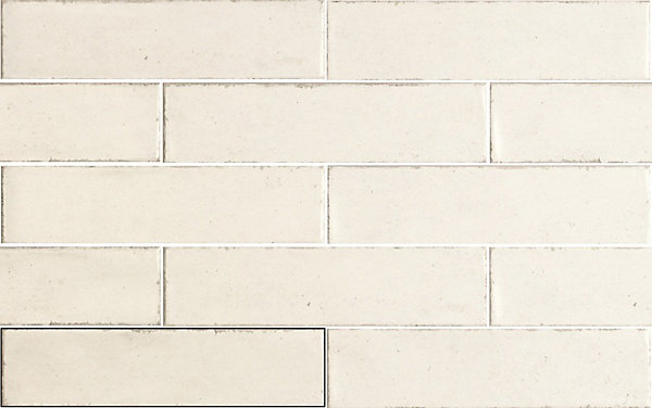 carrelage effet zellige 7,5x30 cm LUZIA WHITE