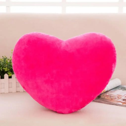 NNEOBA Soft Heart Plush Pillow Gift (Rose Red)