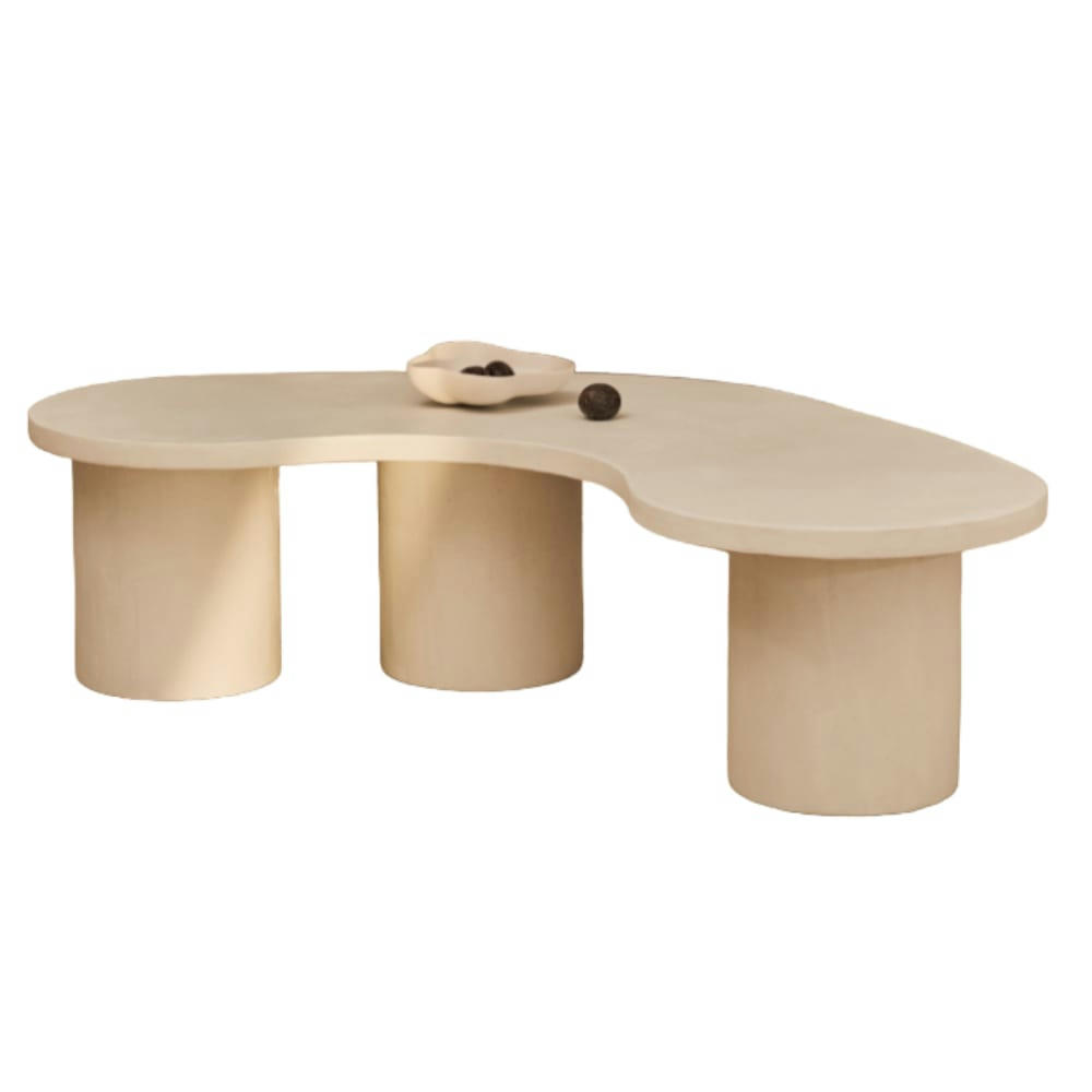 PARMIGIANO BY MARLOT BAUS - Table basse du microciment en couleur blanc 150 cm