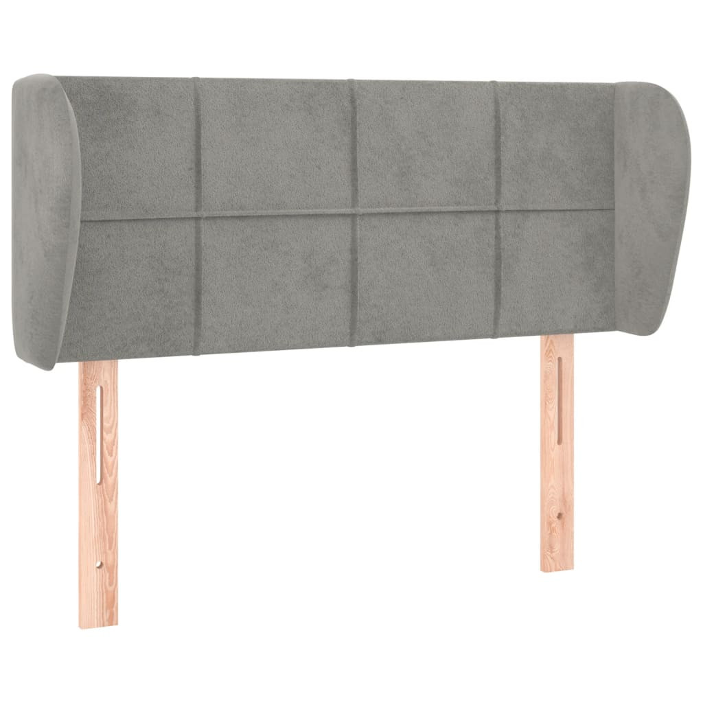 Wezgłowie Szary 83 x 23 x 78/88 cm Aksamit vidaXL