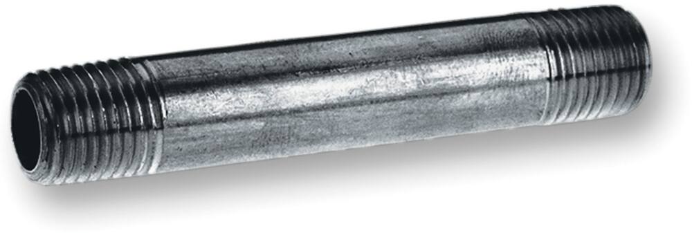 Aqua-Dynamic Galvanized Black Iron Pipe Nipple, Male Pipe Thread, 3/4 x 5-in