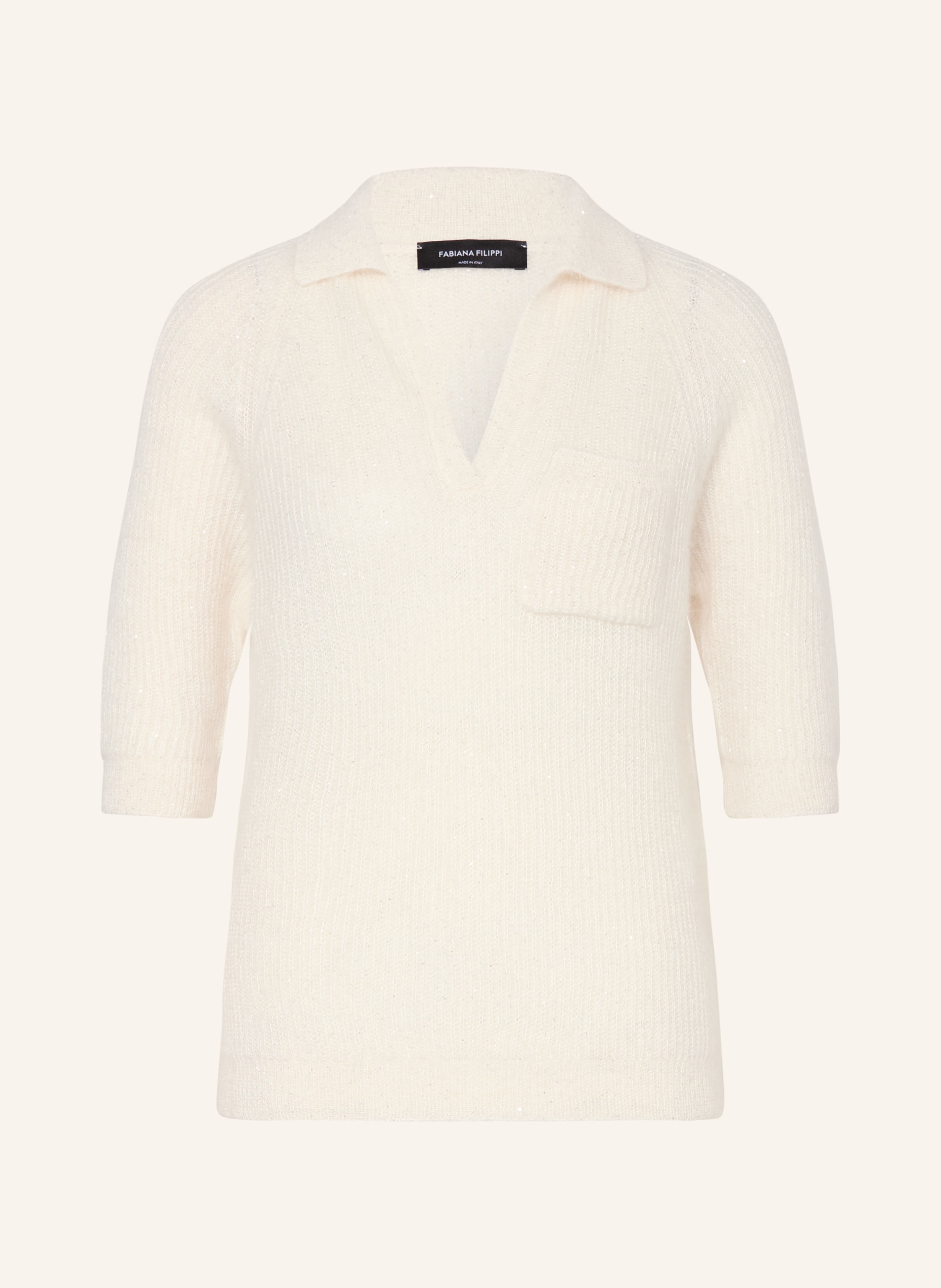 FABIANA FILIPPI Strick-Poloshirt mit Pailletten