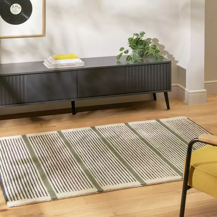 Habitat Archive Industrial Stripe Pile Rug - 160x230cm