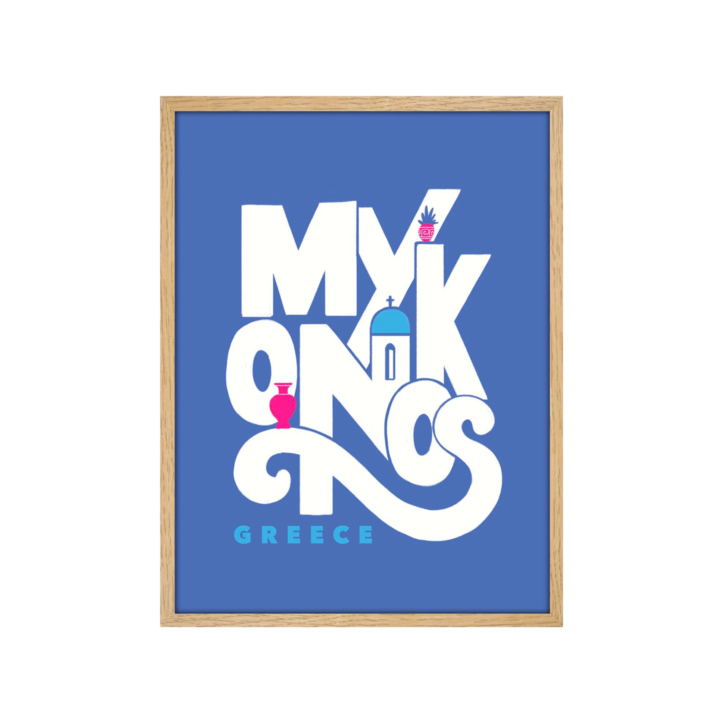 4MURS Image sous verre MYKONOS 30 x 45 cm