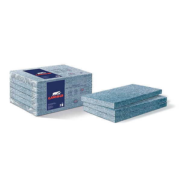 Panneau isolant textile recyclé semi-rigide Ursa Uptex L.125 x l.60 cm x ép.45 mm R.1,2 m² K/W