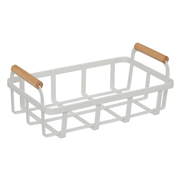 Corbeille à pain Balm L27,6cm blanc en métal - Blanc- 5five