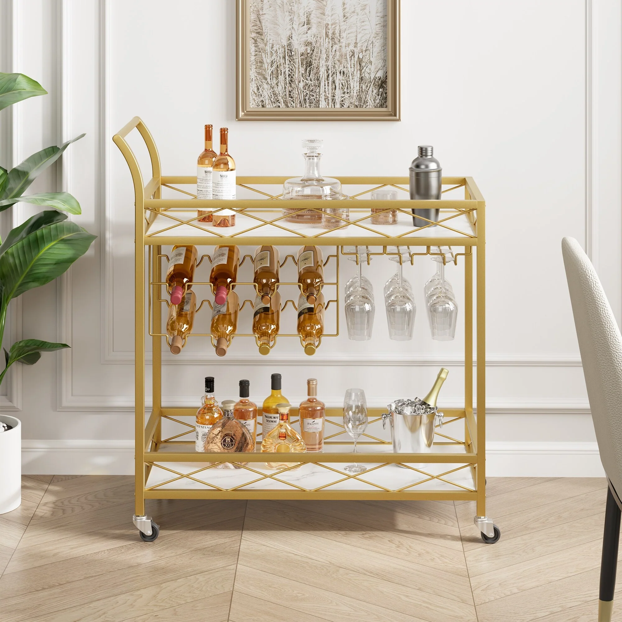 Gold Bar Cart