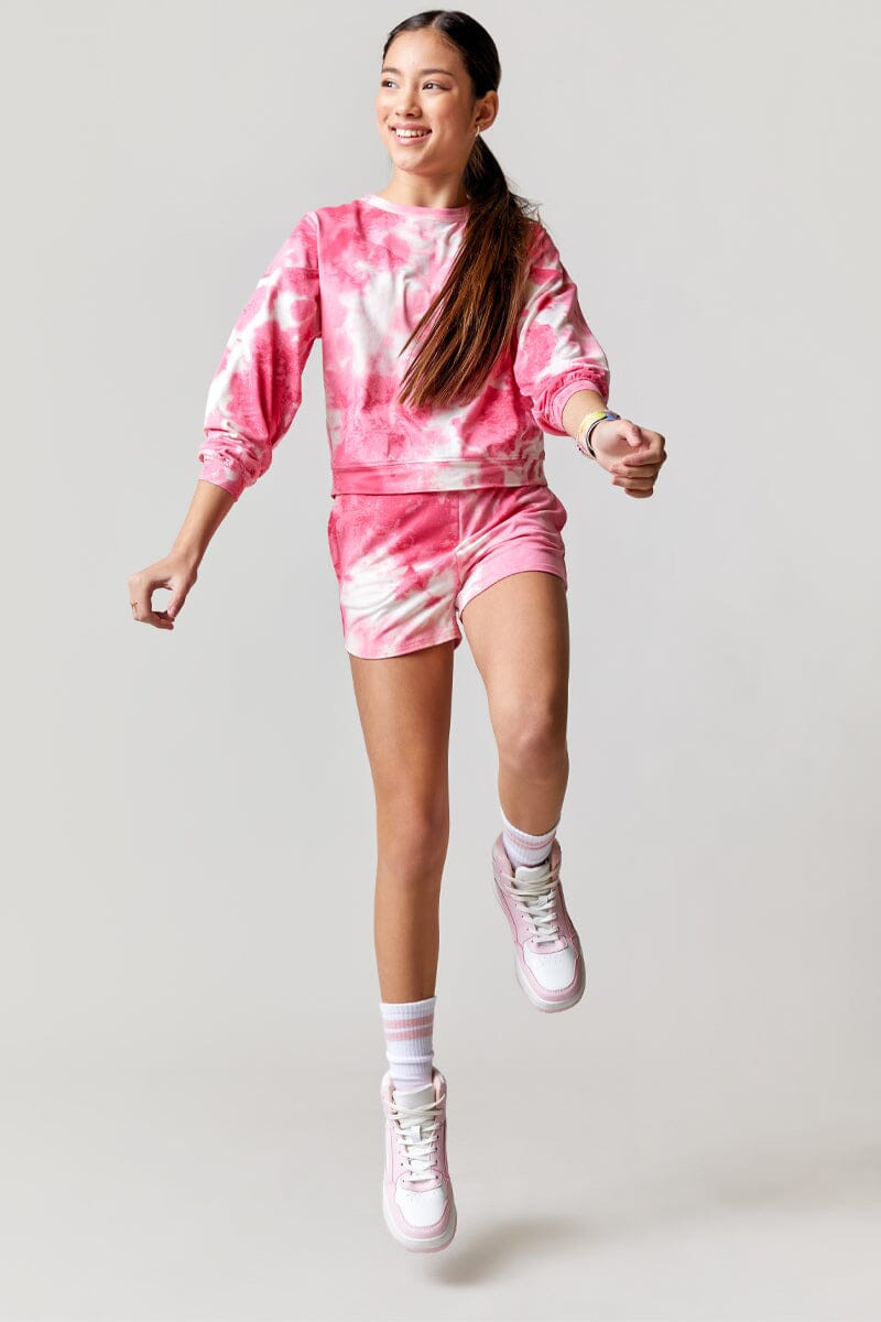 Hello Franki Tie-Dye Crew-Neck Sweatshirt for girls