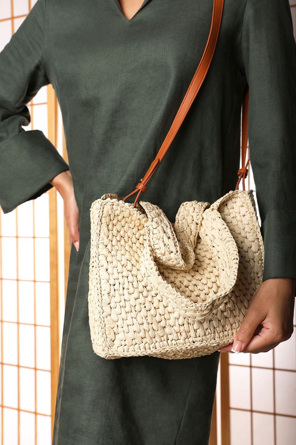 Where's That From Vivid Raffia Tote Bag