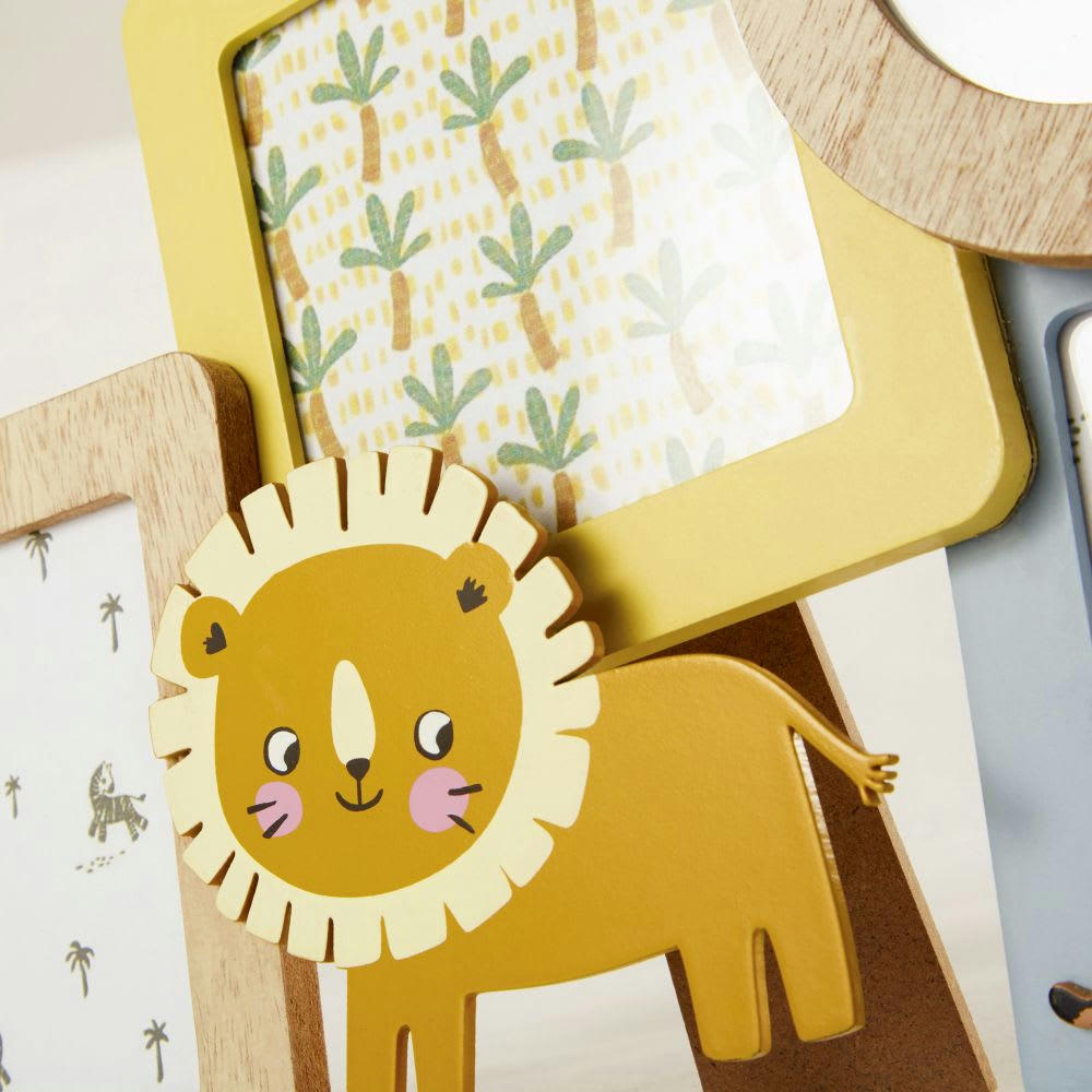 MINI JUNGLE - Cadre multivues animaux 4 photos 44x24