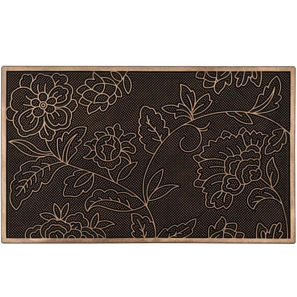 - Essuie-pieds floral en gomme 75x45cm