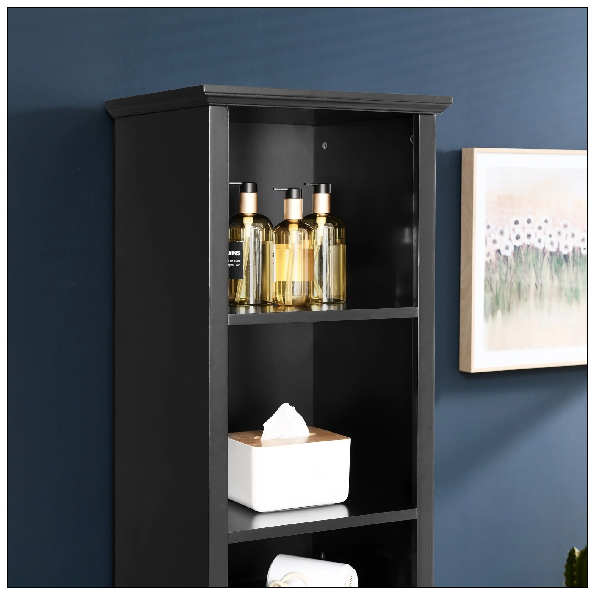 64 Tall Bathroom Storage Cabinet for Small Space