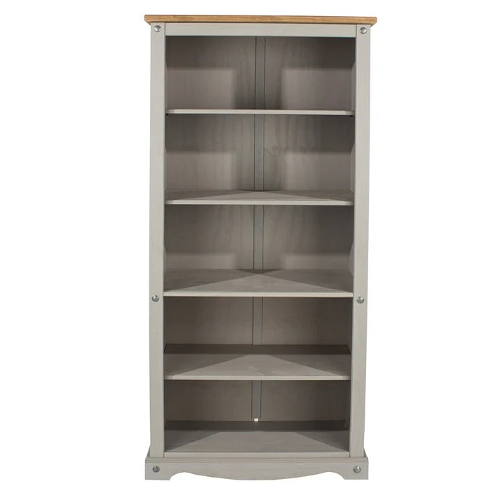 Wood Bookcase 5 Shelf Corona Collection | Furniture Dash