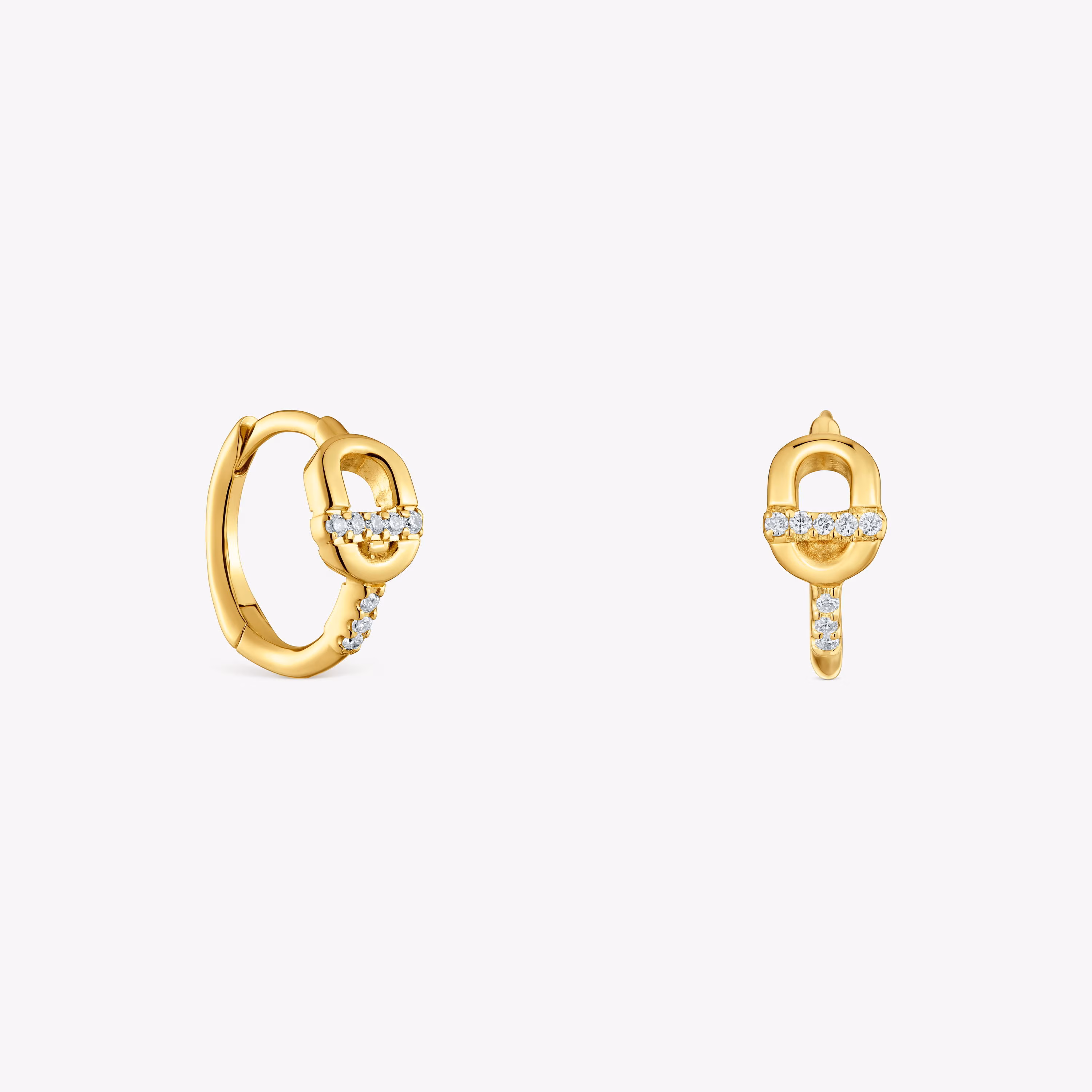 Pendientes de aro con oro 14 kt y diamantes TOUS MANIFESTO