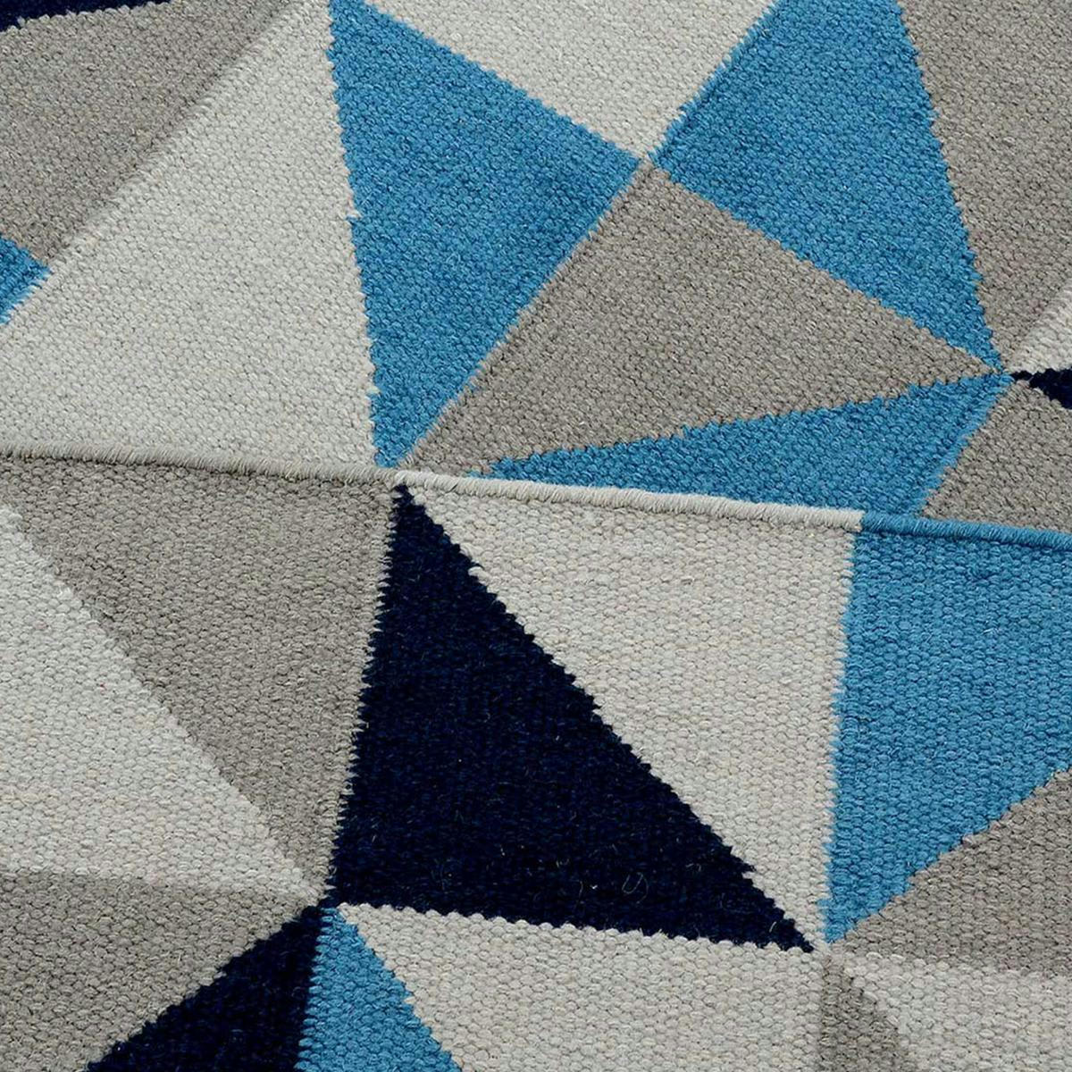 SCANDIVIAN - Tapis kilim bleu 170x240