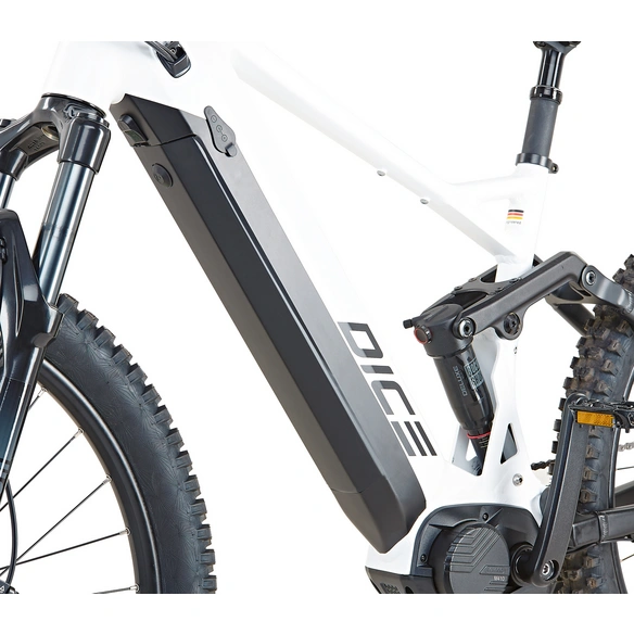 E-Bike Mountainbike »Dice 5.0«, 27,5 Zoll, Mittelmotor 48 V, 12-Gang, weiß/schwarz