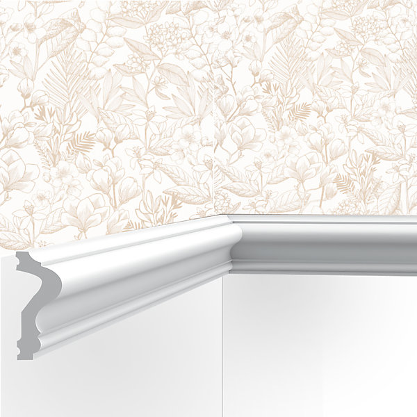 Cimaise , Moulure Cimaises et Plus M02- 6x2,5x200cm (h x p x L) - moulure décorative polyuréthane