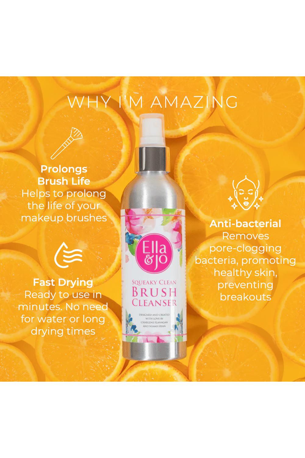 Ella & Jo Cosmetics Squeaky Clean Brush Cleanser 200ml