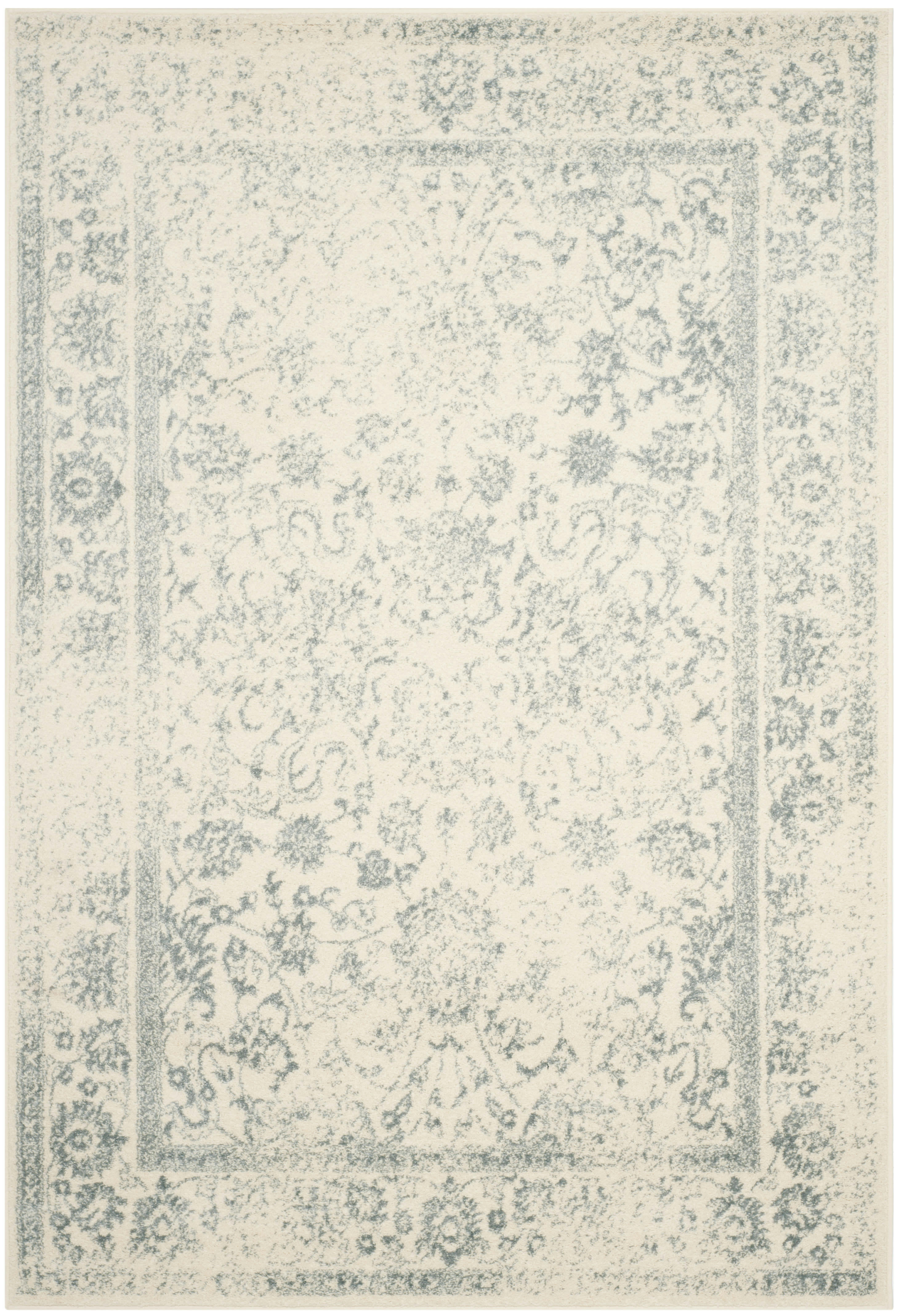 ADIRONDACK - Tapis de salon interieur en ivoire & ardoise, 183 x 274 cm