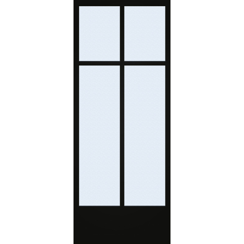Porte vitrée Steel Look noir mat verre mat 78 x 201,5 cm THYS