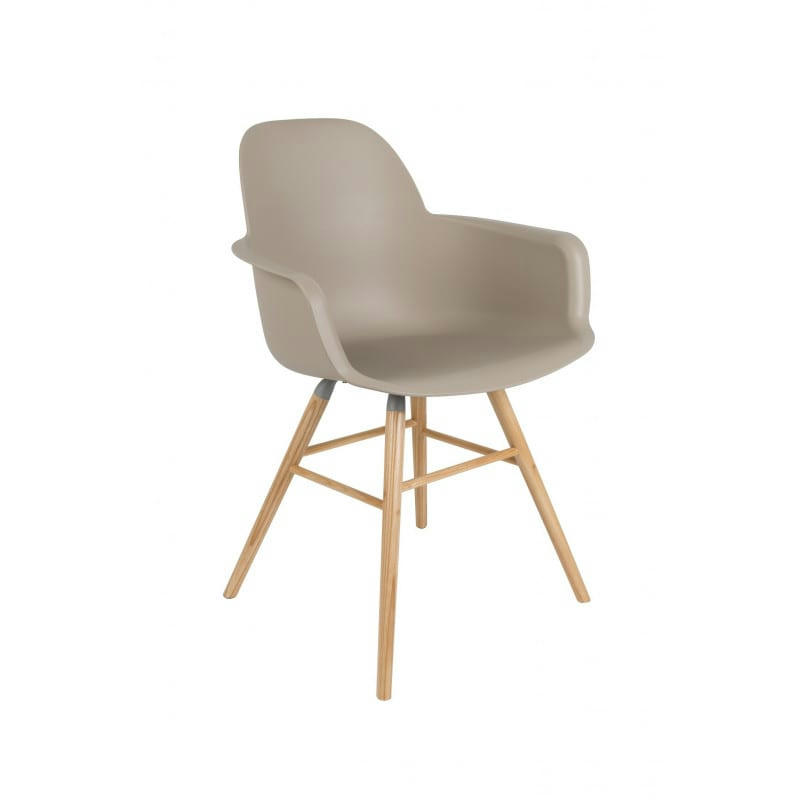ALBERT KUIP - Fauteuil design en plastique taupe