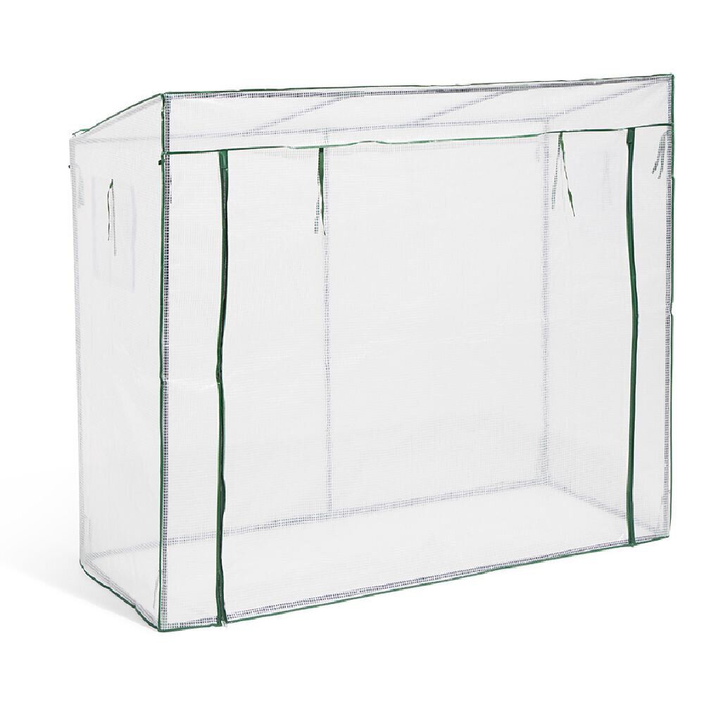 Serre à tomates transparente et verte 200x80xH169cm - 1,6m&sup2;