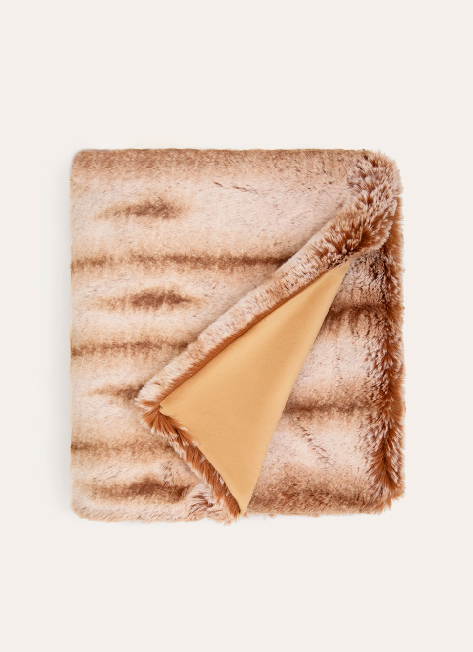 PLAID FAUSSE FOURRURE GRIZZLY BRUN