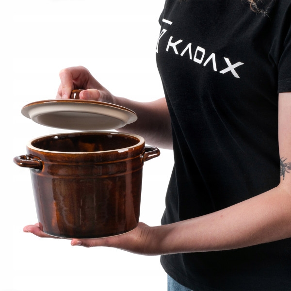 Kadax Garnek Do Kiszenia Na Smalec Kamionkowy 1,5L