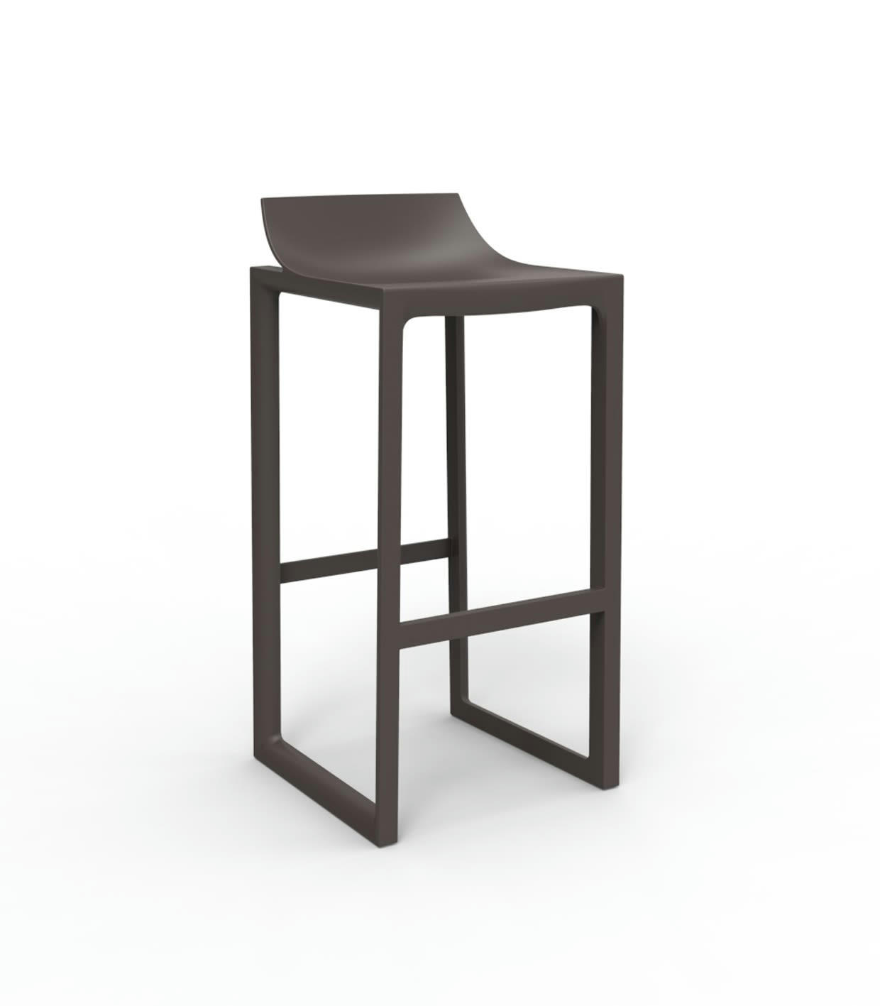 WALLSTREET - Tabouret de bar Wall Street Plastique bronze 42x86x42 cm