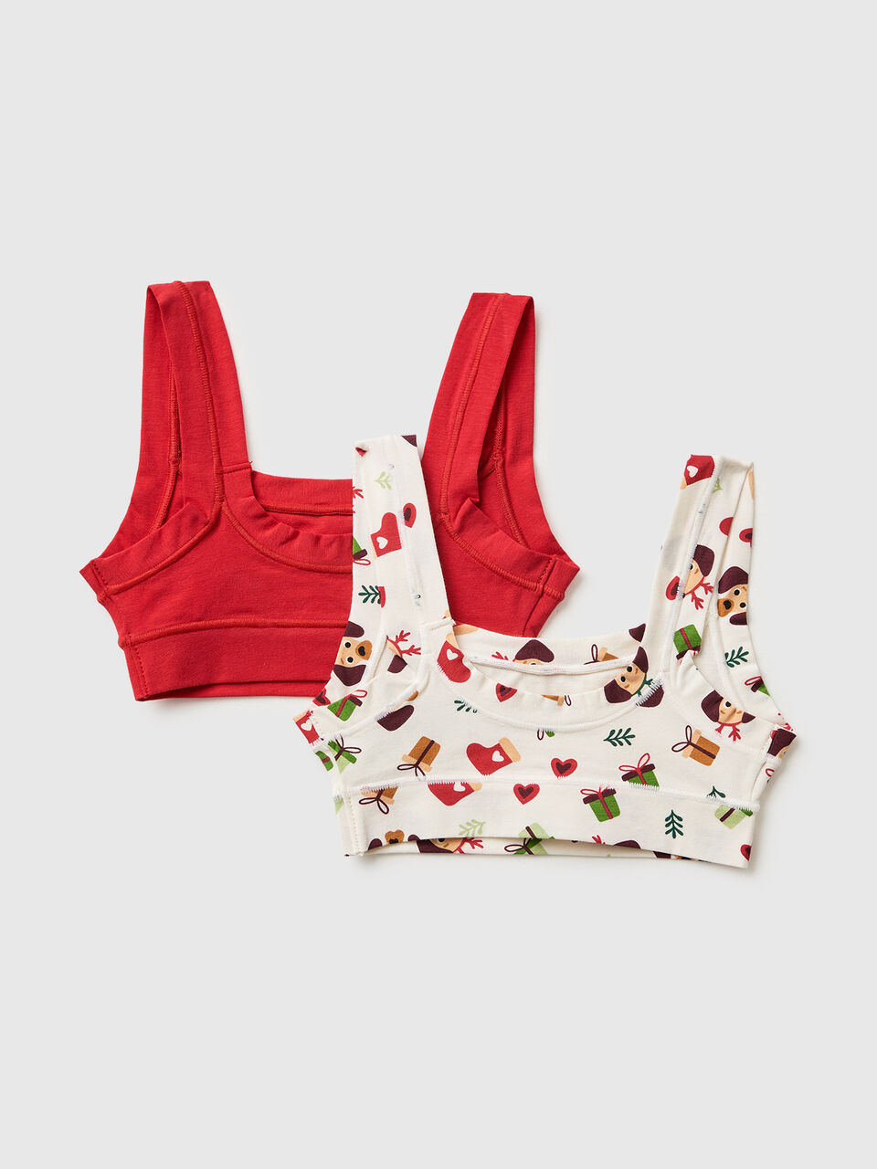 Two Christmas brassieres