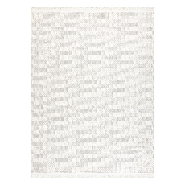 Dywan NANO FH92A Jednolity, pętelkowy, płasko tkany biały 80x150 cm