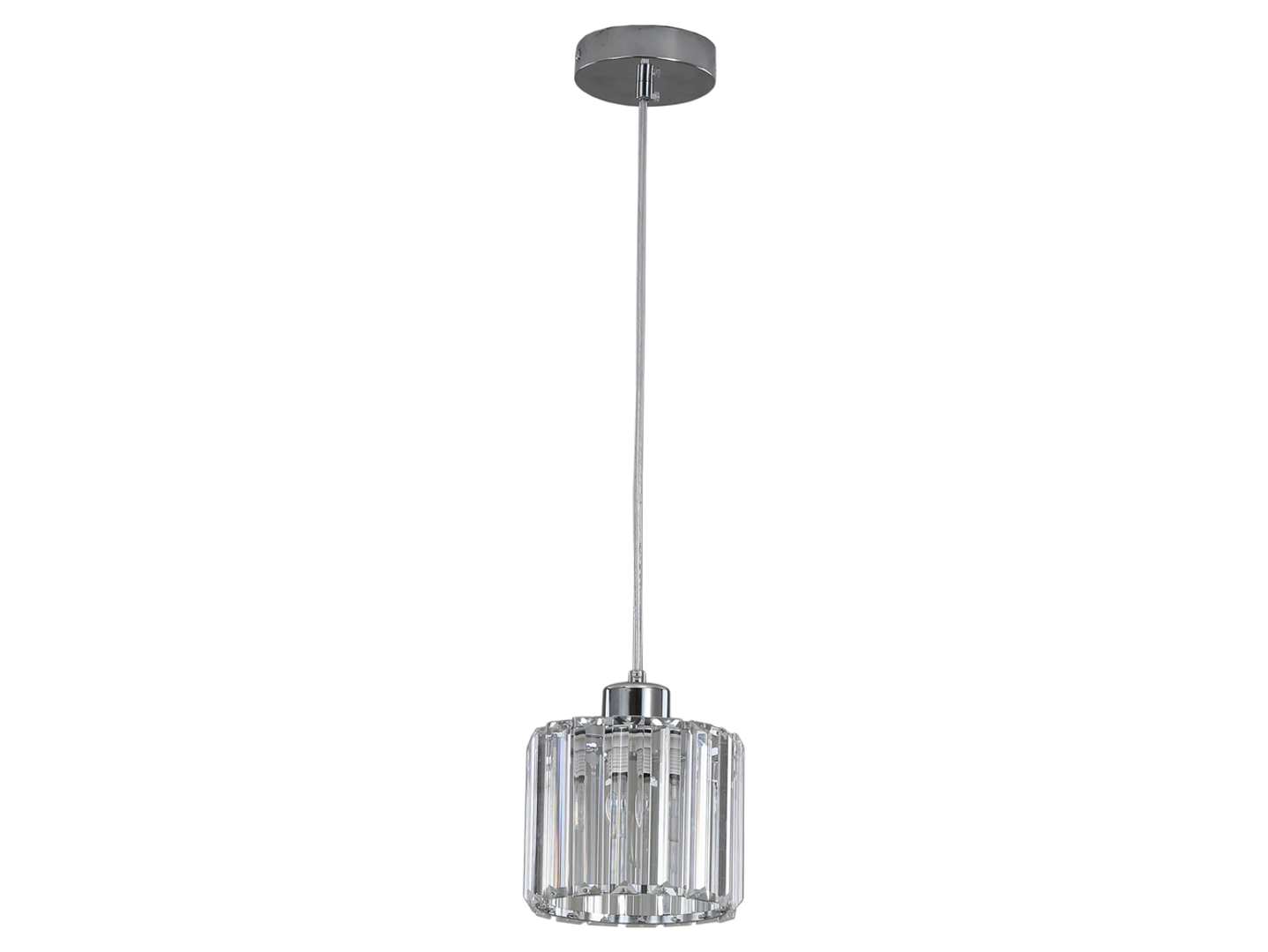 Lampa wisząca Kwarc stalowa srebrna