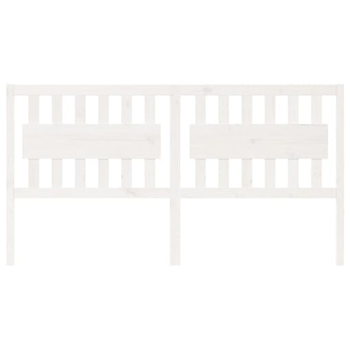 NNEVL Bed Headboard White 185.5x4x100 cm Solid Wood Pine