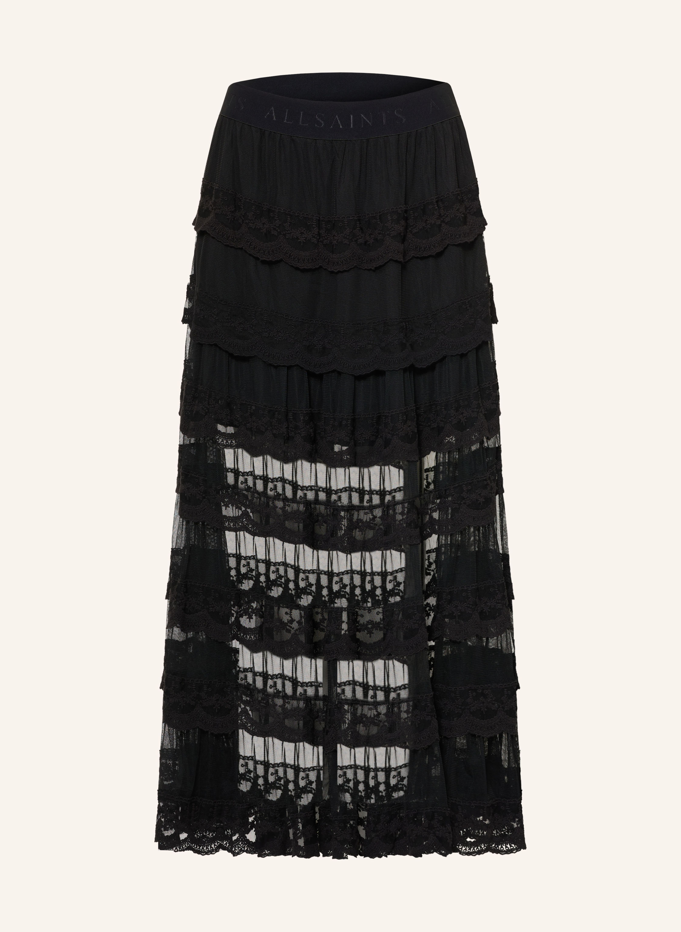 ALLSAINTS Mesh-Rock MAGGIE mit Spitze