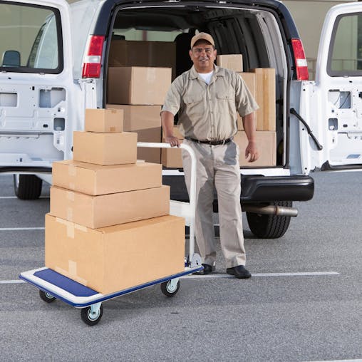 NNECW Folding Platform Truck with Swivel Wheels for Loading/Storage