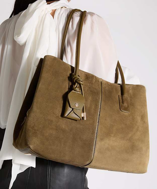 Deserving L Khaki - Suede Shoulder Back