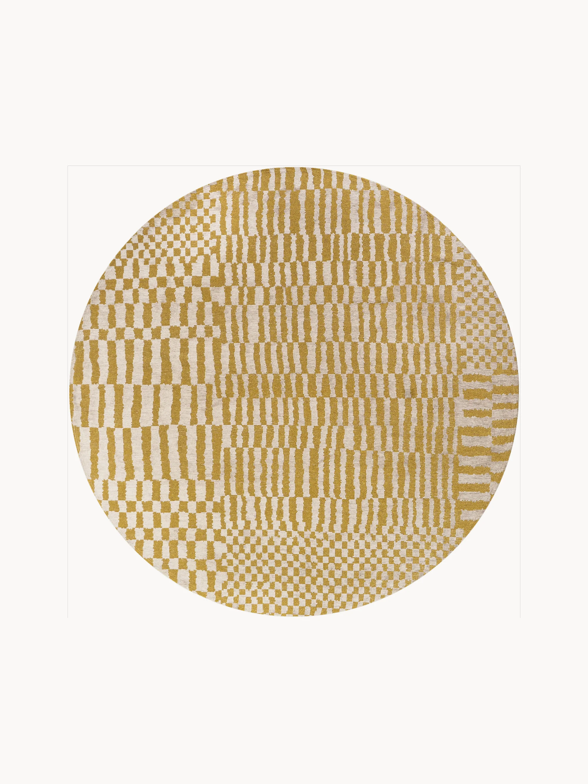 Waschbarer Runder Indoor & Outdoor-Jacquard-Teppich Berber